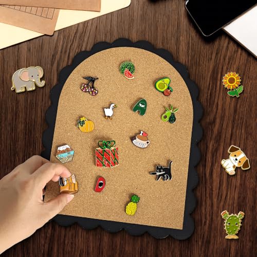 SHASHIDI 9.8x11.8 Inch Scalloped Arch Cork Board Decorative Pin Board for Photos & Notes