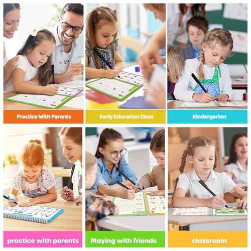 24Pcs Magic Pens & Refills for Magic Grooved Writing Practice, Disappearing Ink Pen Kit with 20 Ink Refills, 2 Pen Shells and 2 Grips, Compatible with Grooved Handwriting Practice for Kids