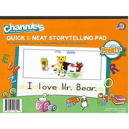 Channie¡¯s All-In-One Visual Handwriting & Math Workbook Set for Pre-Kindergarten - 1st Grade Elementary School Students (5 Pack)