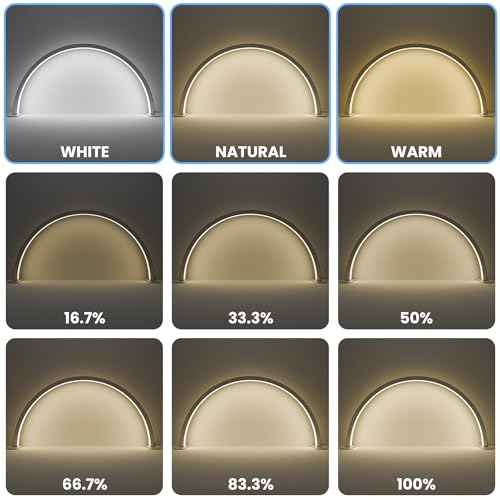 Large Half Moon Light for Nail Desk, 30" 48W Professionals Led Light, Desk Lamp for Lash Eyelash Extension,Makeup Desk lamp,Color Temperature 2700K-6000K, Salon&Home(Crystal Diamond)