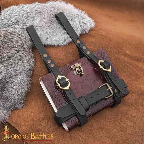 Lord of Battles Medieval Leather Journal & Black Book Holder with Variation
