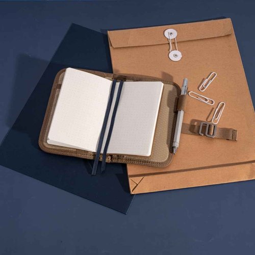 LOCHBY® Mini Field Journal | Water Resistant Waxed Canvas | Pen Loop | Included Tomoe River Notebook | Perfect for Travel, Art, Bullet Journal