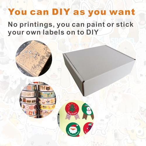 50 Pack 7x6x2'' Small Shipping Boxes, Corrugated Cardboard Mailers for Business, White (CM762)