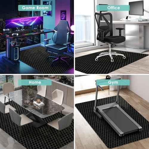Vicwe Office Chair Mat for Hardwood Floor, 48" x 36" Office Chair Mats, Gaming Chair Mat for Hardwood, Easy Glide for Chairs, Multi-Purpose Floor Protector Desk Chair Mat for Home Office