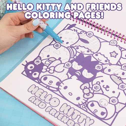 Hello Kitty and Friends Caf? Sketchbook, 20-Page Hello Kitty Notebook & Pen, Cute School Supplies, Coloring Book, Sanrio Stationery
