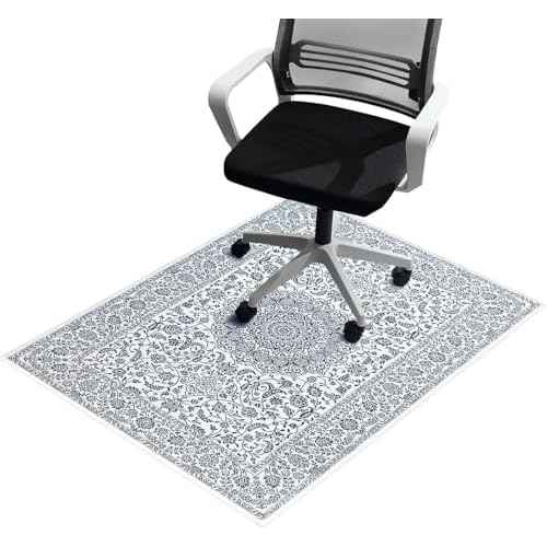 Office Chairs Mat for Hardwood Floor,36"x48" Desk Chair Mats with Lock Edge Design,No Curling Floors Protectors for Chairs with Anti-Slip Backing,Machine Washable Floor Mat for Office Chair