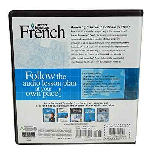 Topics Entertainment Learn How to Speak French Language - Instant Immersion 8 Audio CD Set