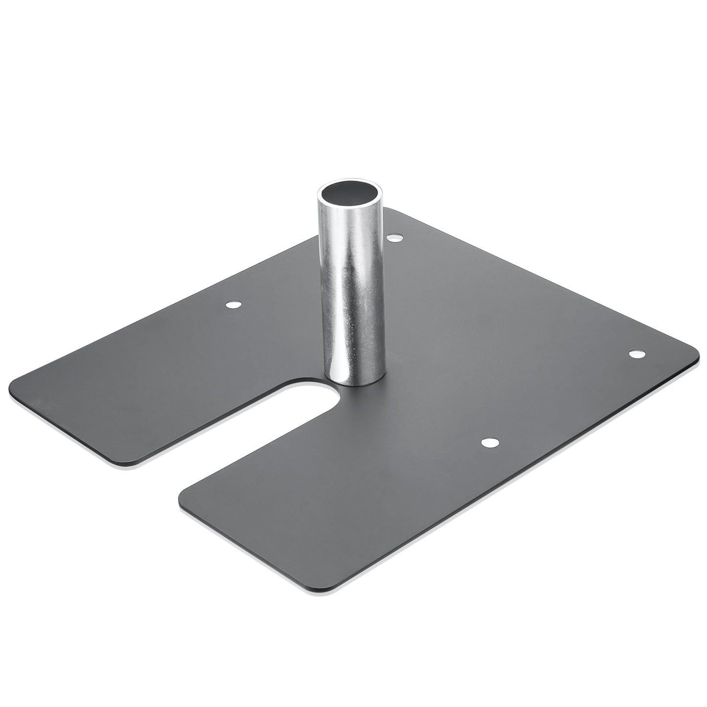 Zonon 1 Pcs Pipe and Drape Base Plate 14 x 16 Inches Backdrop Stand Flat Brace Bracket with a Fixing Pin for Backdrops Trade Shows Events Booths and Bracket (2'' Diameter Fixing Pin)