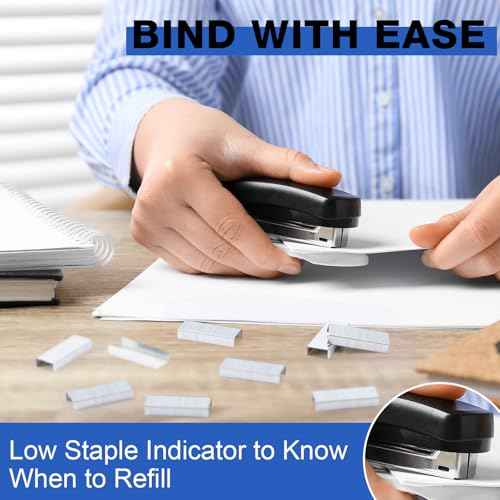 12 Pack Staplers for Desk with 12000 Staples Office Stapler Bulk 30 Sheet Capacity Metal Non-Slip Stapling Machine Heavy Duty for School Office