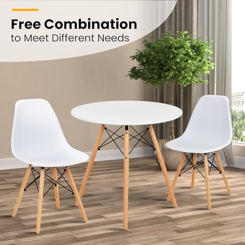 Tangkula Round Dining Table Set for 4 – 5-Piece Modern Kitchen & Living Room