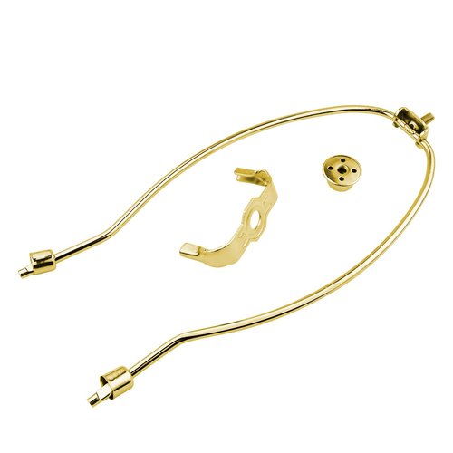 2 Pcs 10Inch Lamp Shade Harp Holders Detachable Heavy Duty DIY Lighting Accessories for Floor Lamps and Table Finials (Polished Brass)