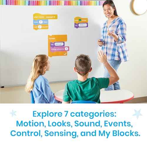 hand2mind Scratch Block-Based Coding Magnetic Demonstration Set, Learn to Code STEM Activities, Computer Science and Programming for Kids, Coding for Kids 8-12, STEM Classroom Science Teacher Supplies