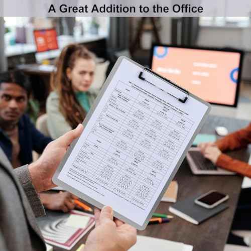 ZCZN Metal Clipboards, 10 Pack Heavy Duty Aluminum Clipboards 12 x 9 Inches, A4 Letter Sizer Document Holder with Low Profile Clip, Suitable for School, Office, Jobsite or Medical Staff, Silver
