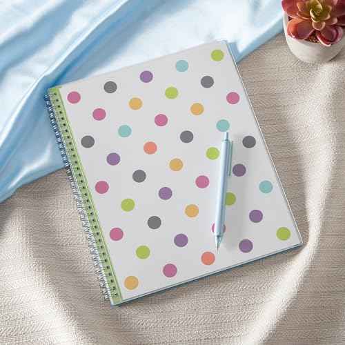 Blue Sky 2025-2026 Weekly and Monthly Academic Year Teacher Lesson Planner Calendar, July 2025 - June 2026, 8.5" x 11", Flexible Cover, Wirebound, Laminated Tabs, Storage Pocket, Dots
