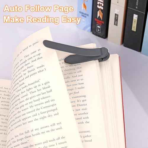 3Pcs Automatic Bookmark, Silicone Smart Book Marks for Reading Women, Men, Kids,Cute Unique Book Markers Bookmark Clip Reading Accessories Gifts for Book Lovers (1 Dark Grey+1 Light Grey+1 Beige)