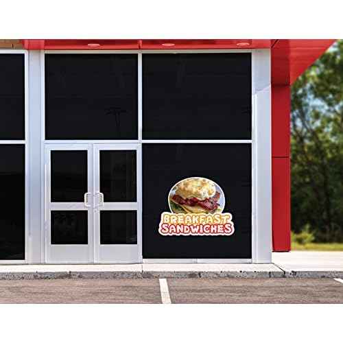Breakfast Sandwiches 16" Concession Decal Sign cart Trailer Stand Sticker Equipment