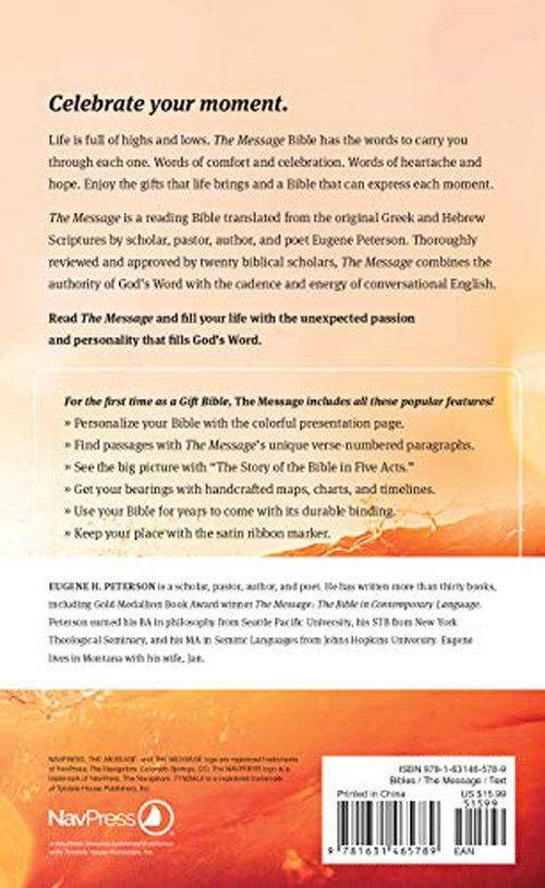 The Message Deluxe Gift Bible (Leather-Look, Brown/Saddle Tan): The Bible in Contemporary Language