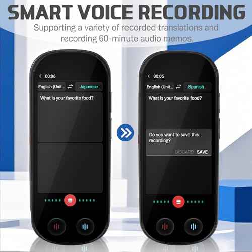 Translator Device - Real Time Language Translation Device with 150+ Languages, Ai LanguageTranslator No WiFi Needed, Traductor de Idiomas with Offline Recording Photo Input Translation Mode
