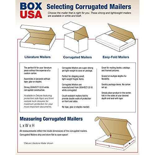 BOX USA BM733 7"L x 3"W x 3"H, White (Pack of 50)