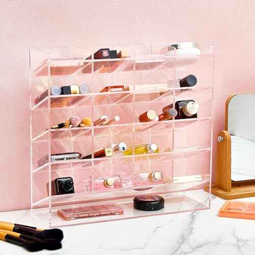 Acrylic Pen Organizer Storage for 250 Markers Vertical Marker Organizer Acrylic Pen Display Holder for Office Desk Desktop Stationery Pencil Storage, Clear, 13 x 4 x 12.4 Inch