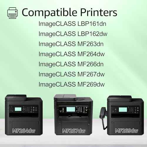 greencycle 4 Pack CRG051 Toner Cartridge Replacement Compatible for Canon 051 Black Toner Cartridge 2168C001 ImageCLASS LBP160 LBP161dn LBP162dw MF264dw MF267dw MF269dw Printer Ink Cartridge (4PCS)
