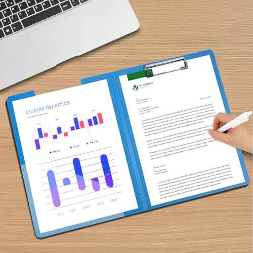 10 Pack Foldable Clipboards, A4 Clipboard Folder with Pocket, File Cover Office Folder Clipboard, 360 Degree Foldable Storage Clipboards for Office, School or Medical Field(5 Colors)