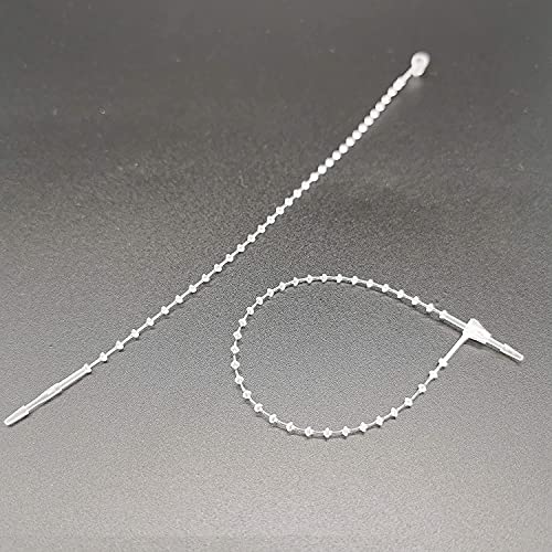 Pack of 1000 White 5in Snap Lock Security Loop Tag Fasteners