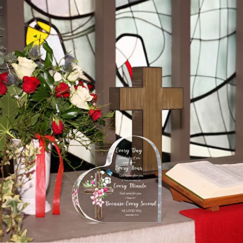 Yulejo Classic Style Christian Acrylic Bible Verse Decor for Women - Inspirational Prayer Gift