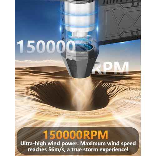 X8 Electric Air Duster-150000RPM Super Power Blower, with 5W LED Light, 4-Gear Adjustable Mini Blower with Fast Charging, Rechargeable Dust Blower for Computer, Keyboard, Car, and Home Cleaning