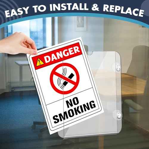 Handepo 8 Pack Acrylic Window Sign Holder 8. 5 x 11 Inch with 4 Suction Cups Clear Acrylic Frames for Glass Door Window Wall Mount Sign Holder for Home Office Mall Promotion Restaurant Menus