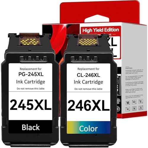 245XL 246XL Ink Cartridges Compatible for Canon 245XL 246XL Combo Pack Replacement for Canon Ink 245 246 Work with MX490 TS202 MG2522 TR4520 MX492 TR4500 TS302 TS3322 MG2500 TS3420 TR4522 Printer