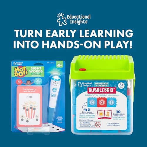 Educational Insights Hot Dots Getting Ready for School! Set - Preschool Workbooks with Interactive Pen, Homeschool Learning Books, Build Toddler Reading & Math Skills, Ages 4+