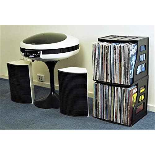 Vinyl Record Storage Holder, LP Box, Scrapbook 12x12 Paper Rack, Desktop Organizer, Ring Binder Stand, Vertical Book Shelf, Lever Arch Filing Crate, Photo Album Cube - Stackable