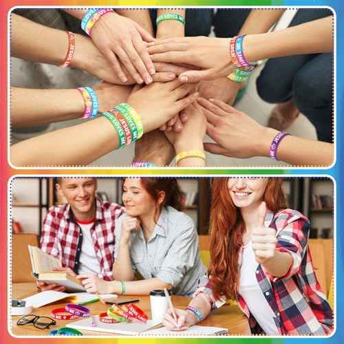 150 Pcs Jesus Loves Me Wristbands Bulk 10 Styles Rainbow Religious Silicone Bracelets Christian Cross Silicone Wristbands Gift for Bible School Church Group