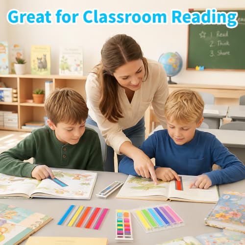Guided Reading Strips Set for Dyslexia - 16 PC Kids Reading Aids