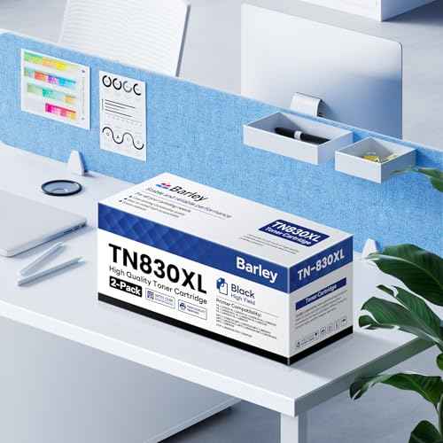 TN830XL 2PK Black High Yield Printer Toner Cartridge Compatible TN830XL TN 830XL Toner Cartridge Replacement for Brother TN830XL TN-830XL TN830 TN 830 Toner Cartridges HL-L2460DW DCP-L2640DW (2 Pack).