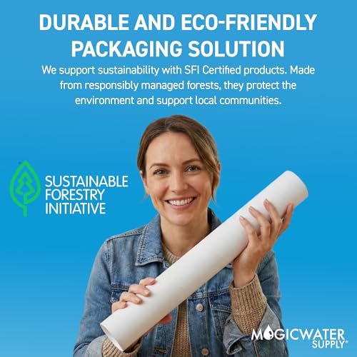 MagicWater Supply 2 Pack White Mailing Tubes 2x12in Protect & Ship Safely
