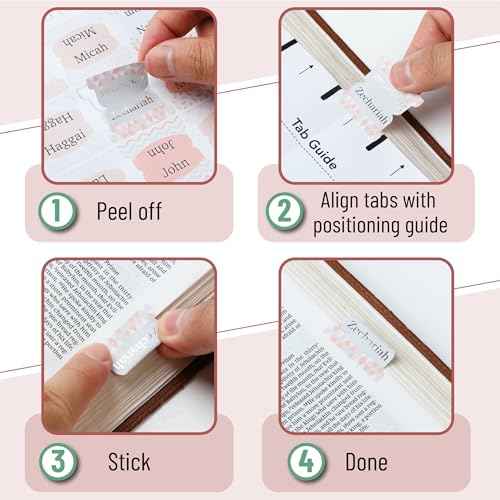 Mr. Pen- Mini Bible Tabs, 75 pcs, Modern Grace, Laminated Bible Tabs for Women and Men