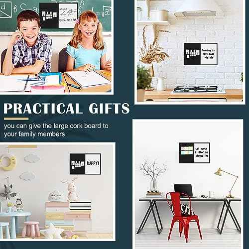 Ireer Framed Bulletin Board 36 x 24 Inches Magnetic Cork and Whiteboard Combo Dry Erase and Cork Board Combo for Wall Mounted Presentation Supplies Home Office School