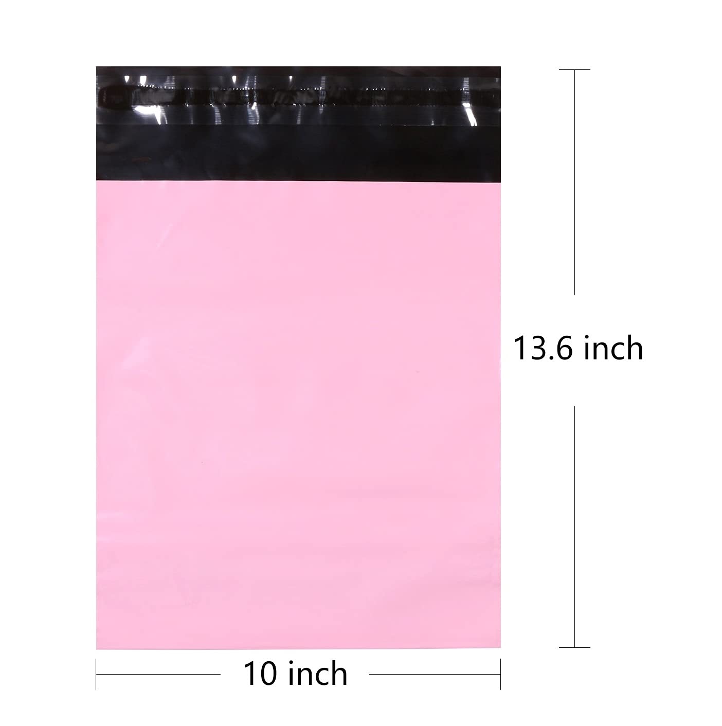 Teqooza 10 x 13.6 inch Pink Poly Mailer Envelopes Shipping Bags with Self Adhesive Strip, Waterproof and Tear-Proof Postal Bags, Pack of 30