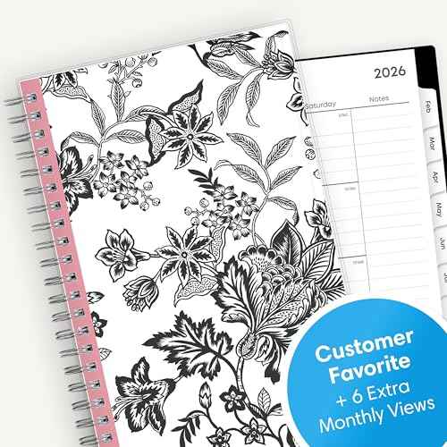 Blue Sky 2026 Weekly and Monthly Planner Calendar, January 2026 - December 2026, 5" x 8", Clear Pocket Cover, Laminated Tabs, Durable Twin Wire Binding, Analeis