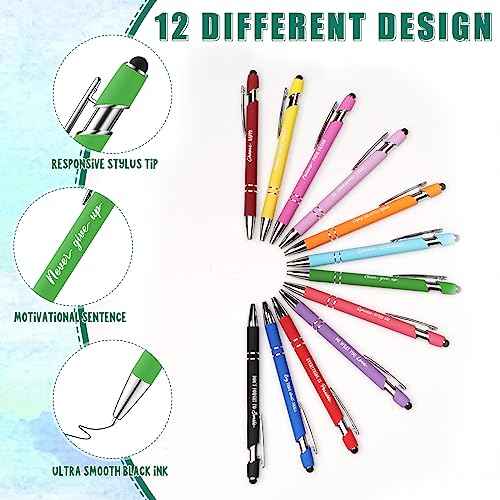 96 Pcs Watercolor Bulk Motivational Pens Inspirational Notepads Set, Pocket Motivational Quote Notebooks Ballpoint Pens, Mini Journals Gift Set for Kids Students Teachers School Office Prizes Supplies