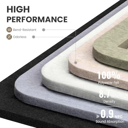 Oatmeal Large Felt Bulletin Board 24x17 Inches with 40 Pushpins - Foldable Office & Home Notice Board