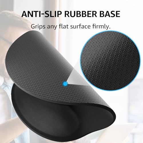 KTRIO Black Keyboard Wrist Rest & Large Mouse Pad with Wrist Support, Ergonomic
