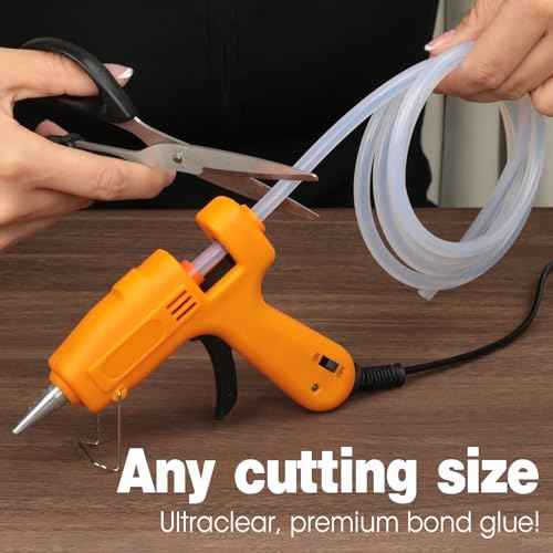 10 Pack Long Mini Hot Glue Stick Rolls, 3 FT Long x 0.27" Diameter Glue Sticks for Glue Gun, Perfect Fit for Mini Glue Guns, Widely Used in Wood, Metal, Glass, Plastic, Floral, Fabric, and More