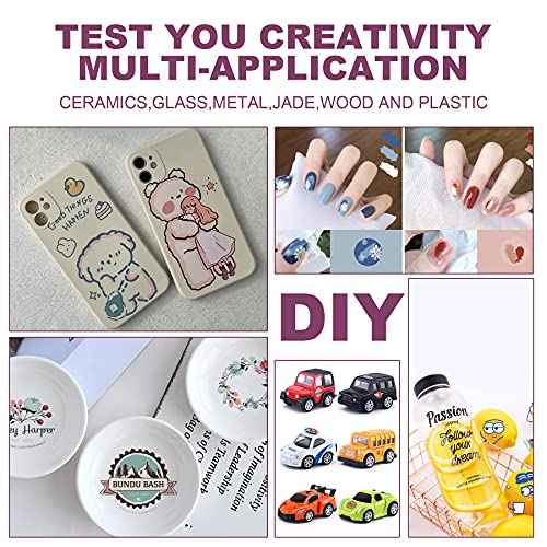 100 Sheets Waterslide Decal Paper INKJET CLEAR,8.5X11 Inch Water Slide Transfer Paper Transparent Printable for Tumblers,Ceramics,Plastics,Glasses,DIY