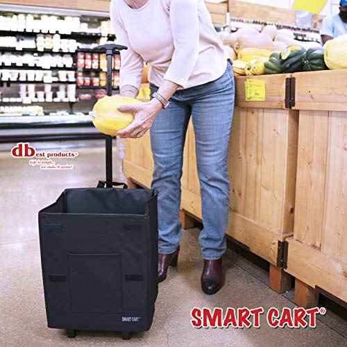 dbest products Smart Cart Rolling Multipurpose Collapsible Basket Scrapbooking Blackout