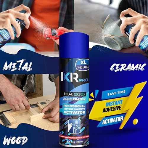 CA Glue Activator Spray (2x16.9 oz) ? Super Glue Accelerator for Instant Bonding | Fast-Drying Cyanoacrylate Activator for Woodworking, Plastic, Metal, 3D Printing, Guitar, DIY, and Repairs