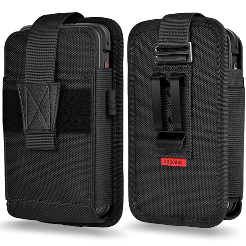 Black Scanner Holster Compatible with Zebra TC75x, TC70x, TC70, TC72, TC77 with Belt Clip & Safety Strap