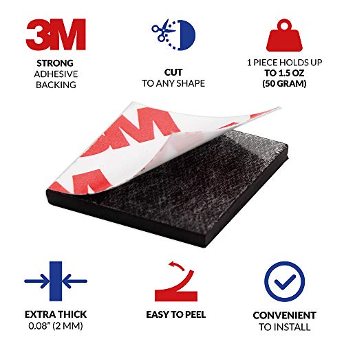 120 Magnetic Squares with 3M Adhesive Backing - 20x20x2mm DIY Magnets on Tape Sheets